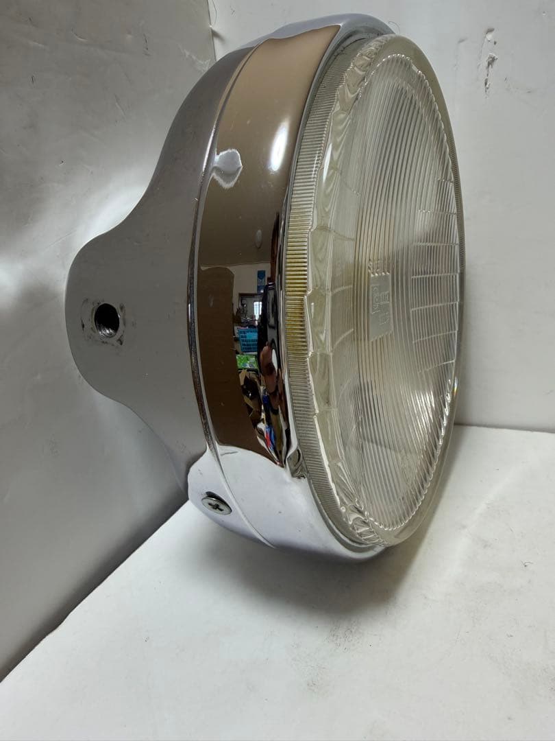 美品　希少当時物180πシビエ凹レンズ付ヘッドライト/マーシャルCIBIE