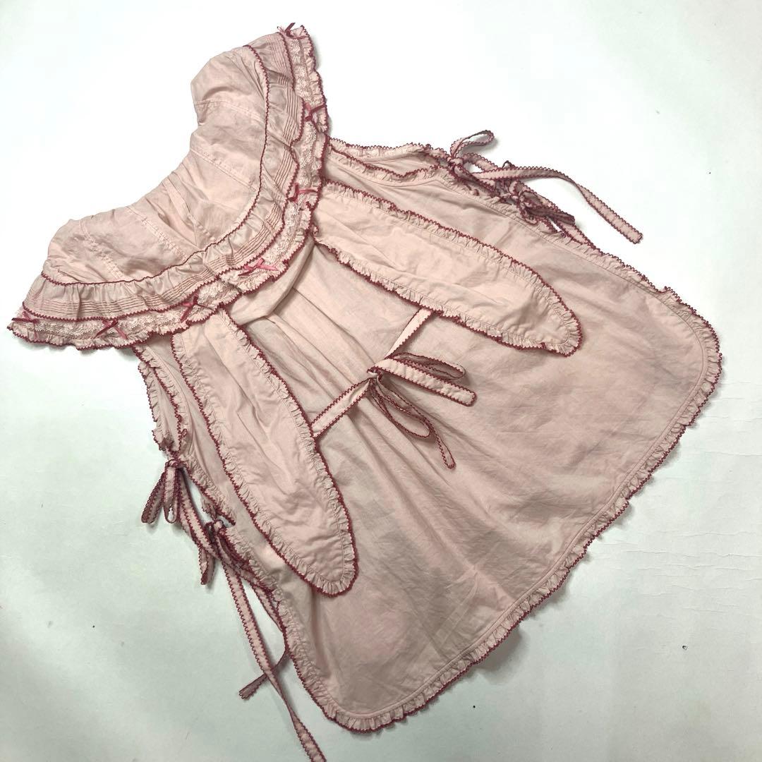 【美品】ピンクハウス ピンク うさ耳付き タブリエ/2025年 名古屋高島屋限定