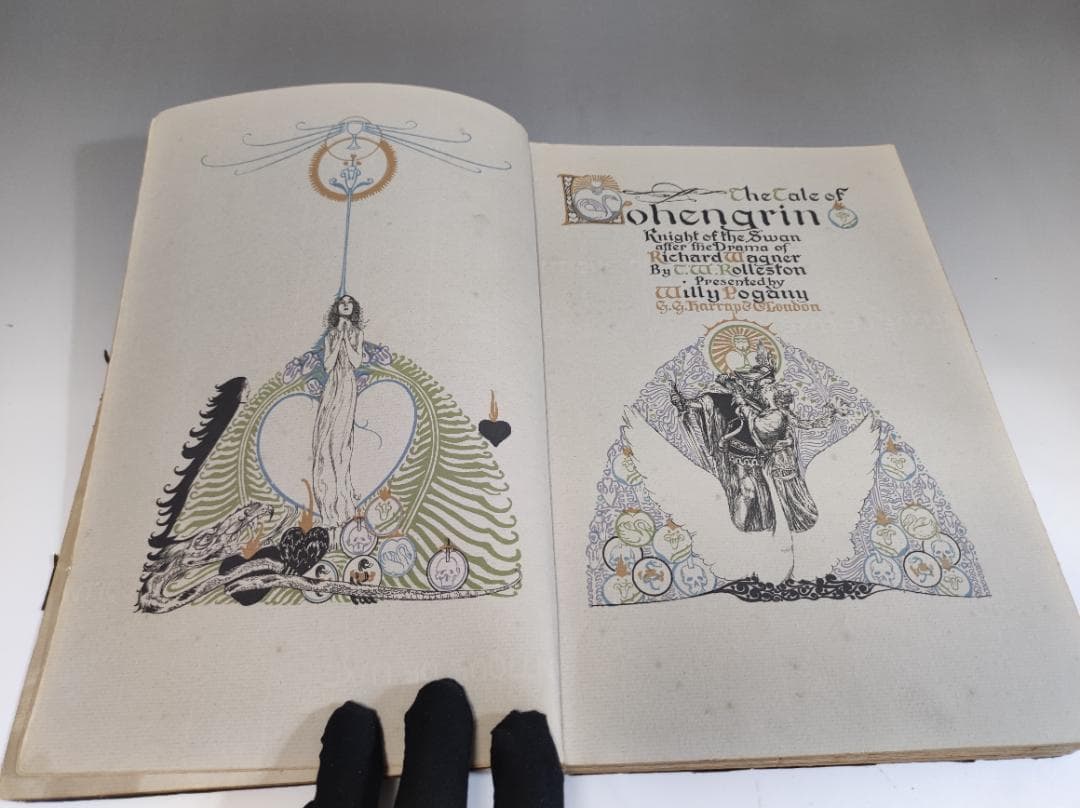ポガニー 挿絵本 「ローエングリン」 ワーグナー  古書 洋書 アンティーク