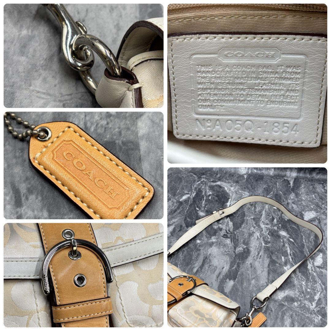 【希少品/美品】コーチ ソーホー イエロー ショルダーバッグ シグネチャー