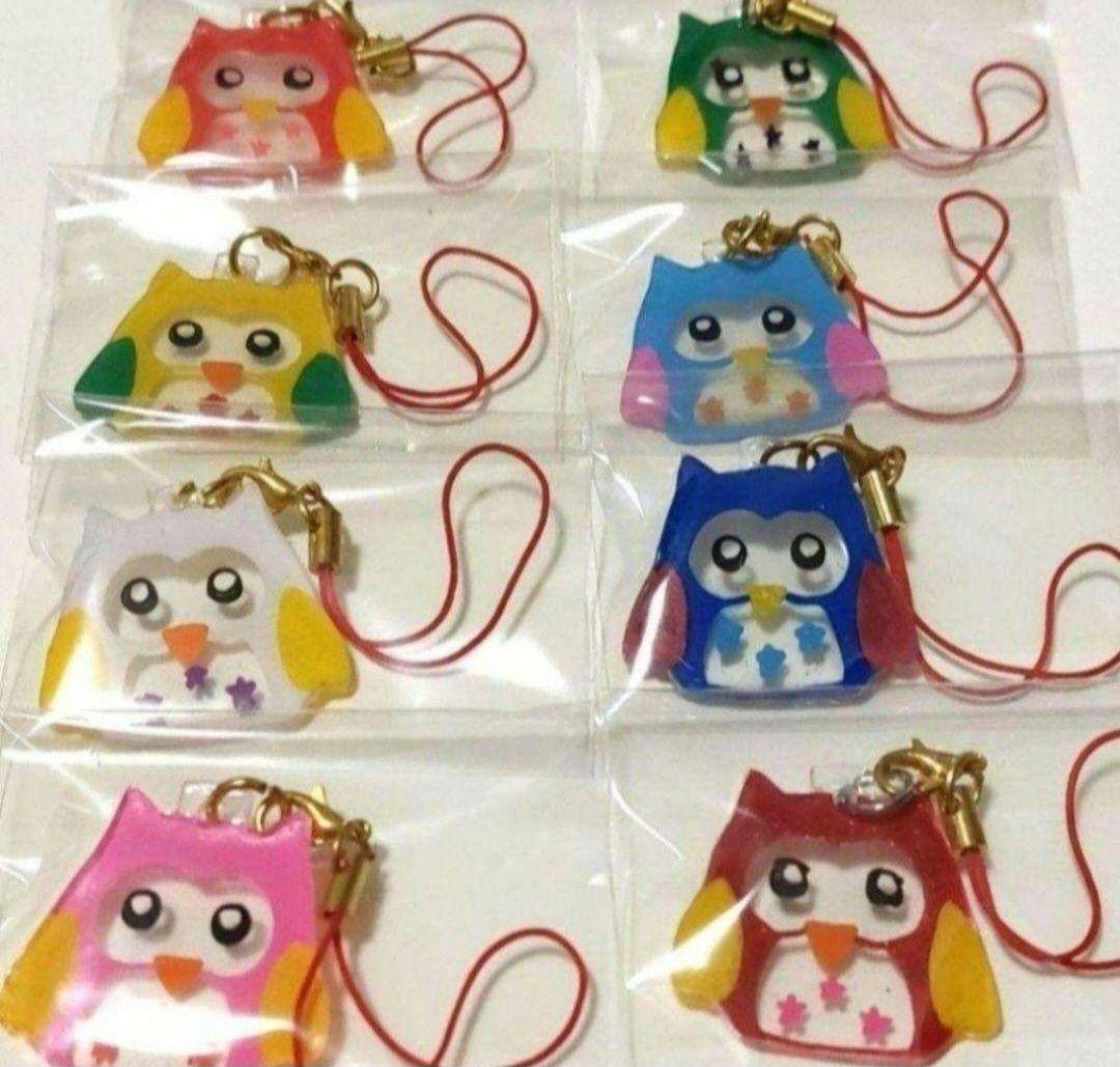30個セットです⭐⭐ふくろうさん　レジン　ストラップ　カラフル　ハンドメイド