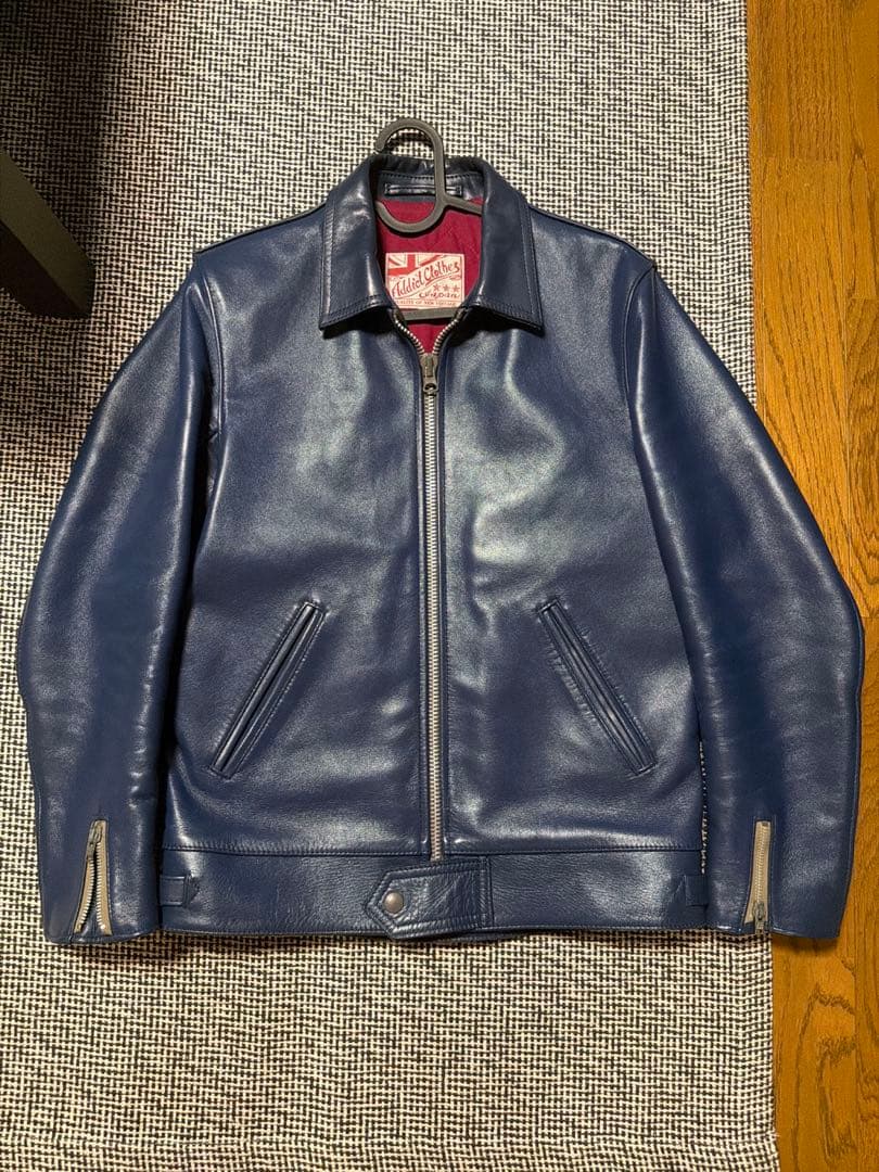 Addict Clothes AD-01 ネイビー ホースレザーライダース 36