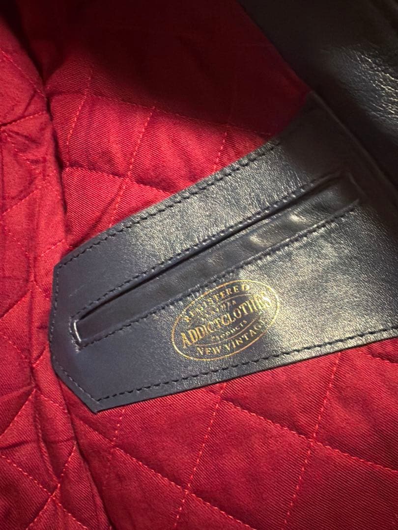 Addict Clothes AD-01 ネイビー ホースレザーライダース 36