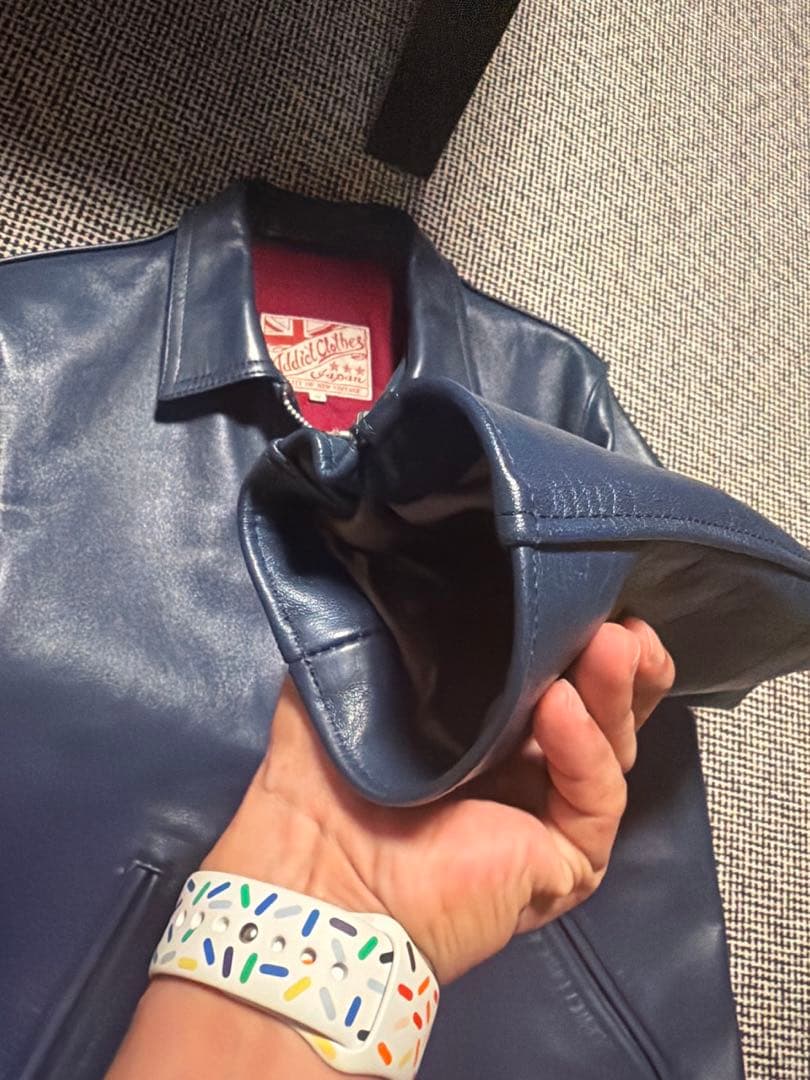 Addict Clothes AD-01 ネイビー ホースレザーライダース 36