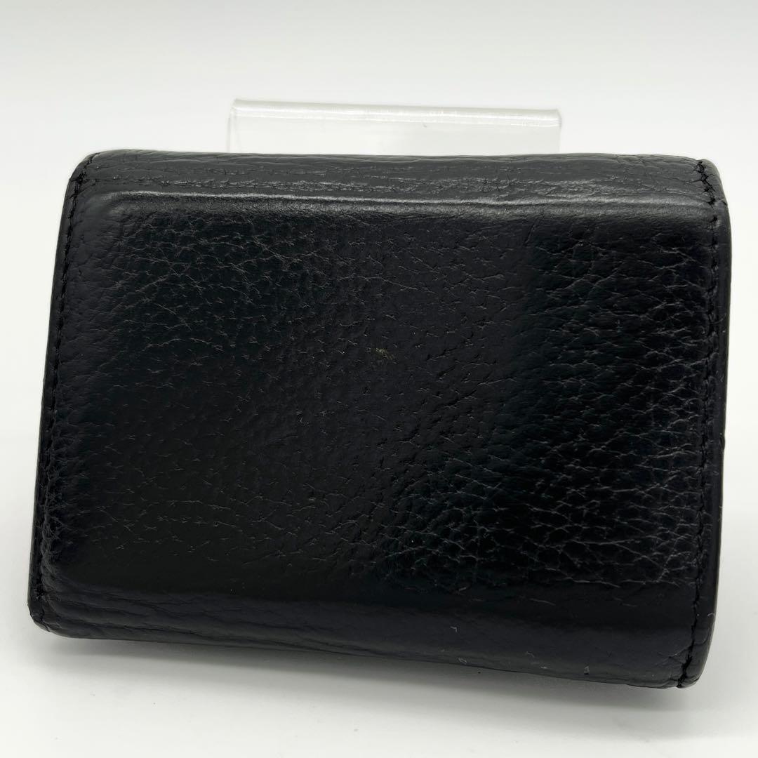 美品✨ プラダ 三つ折り財布 ヴィッテログレイン ブラック 黒