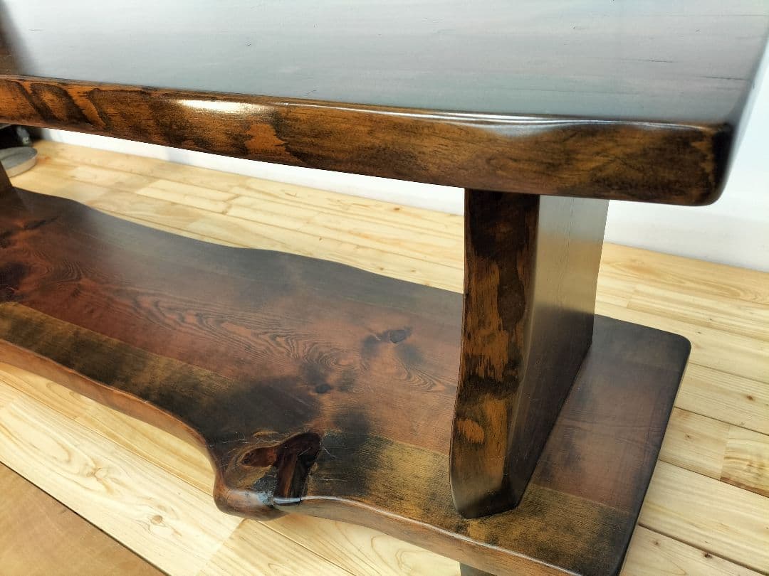 松の木　耳付き一枚板　テーブル　テレビ台