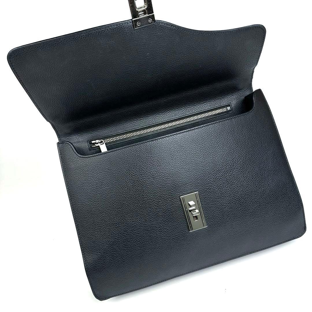 滋賀倉庫 ディオール エリート ビジネスバッグ フォーマル シルバー金具