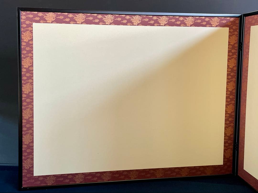 【美品】「祖」 鵬雲斎好 雲鳳 鳥の子紙 両面使い 塗縁 総張 （1119⑤）