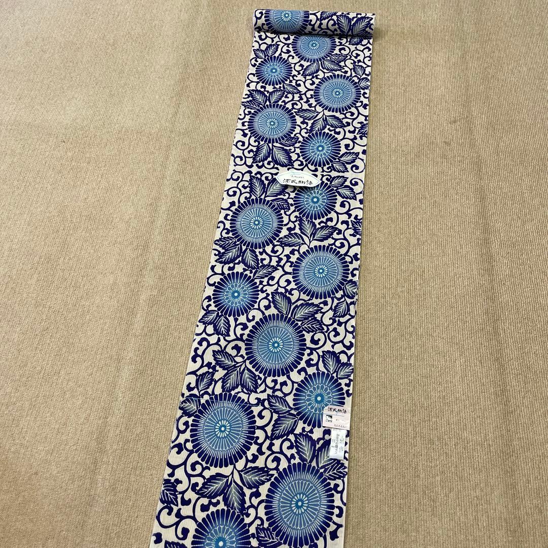 L*n様 新品 反物 本染 源氏物語 綿麻 ゆかた 浴衣 注染 和装 夏着物 呉
