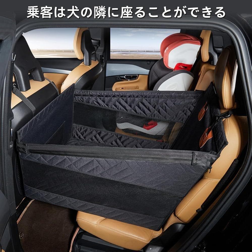 Cavoyo ドライブシート 犬 車 折り畳み 全車種 (ブラック, S)