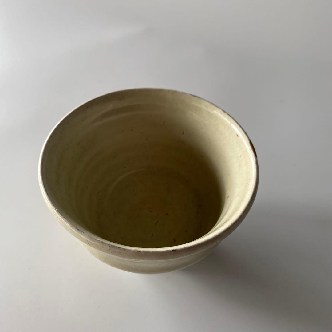 舩木研兒 白釉押紋茶碗 布志名 舩木道忠 バーナードリーチ 山陰 民藝 金継ぎ有