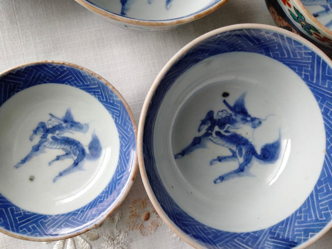 大明年製　蓋付き器　５客セット