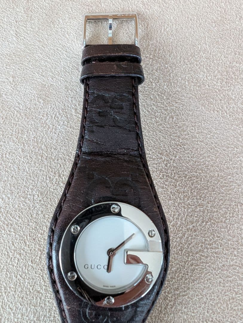GUCCI バンデュー ブラウンレザー 時計