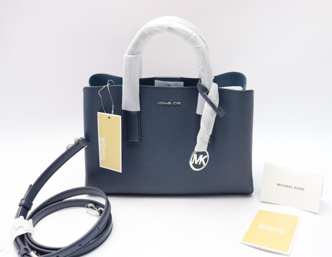 新品 マイケルコース RUTHIE サフィアーノレザー 2way ショルダー 紺