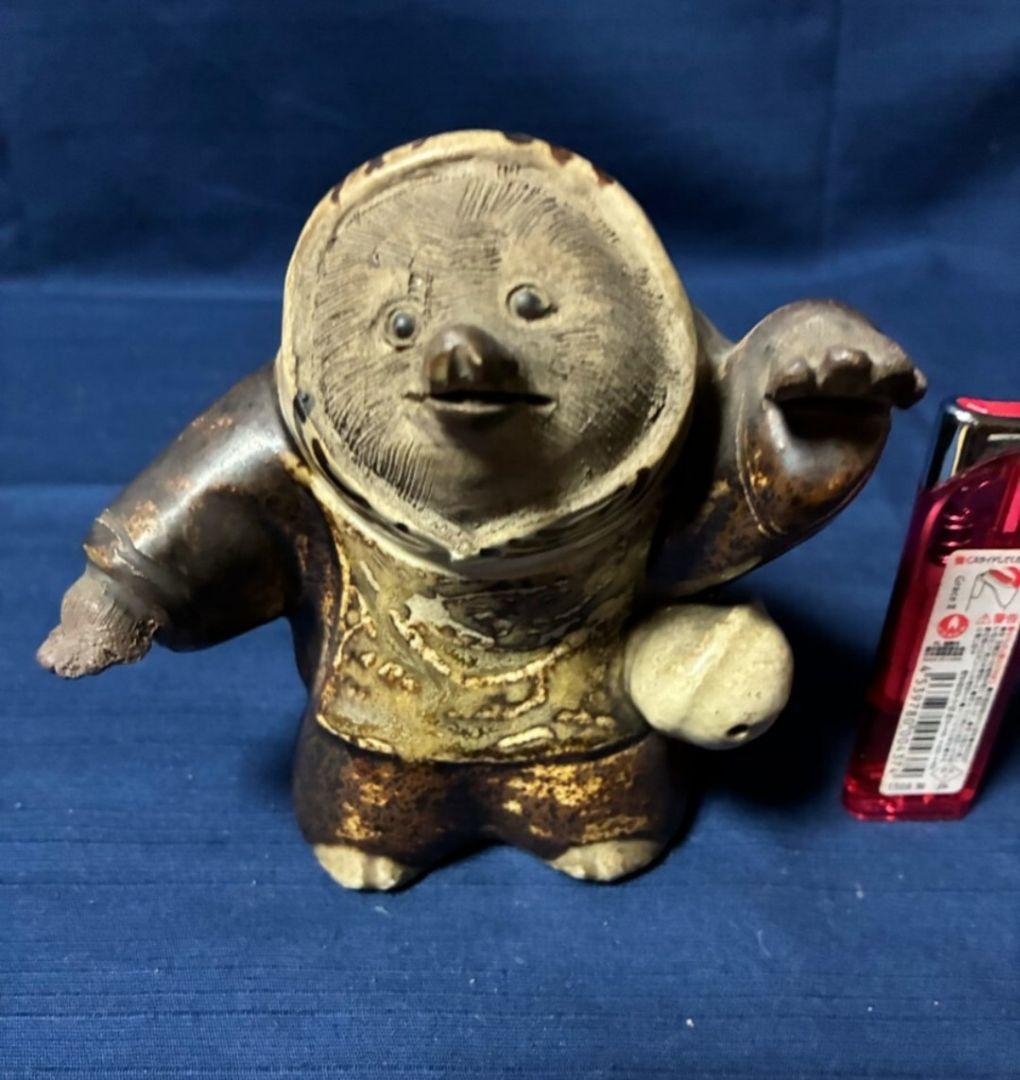 レア　道八和尚狸　仁阿弥道八　　京焼　H 12㎝W 12㎝重38g和尚　江戸時代