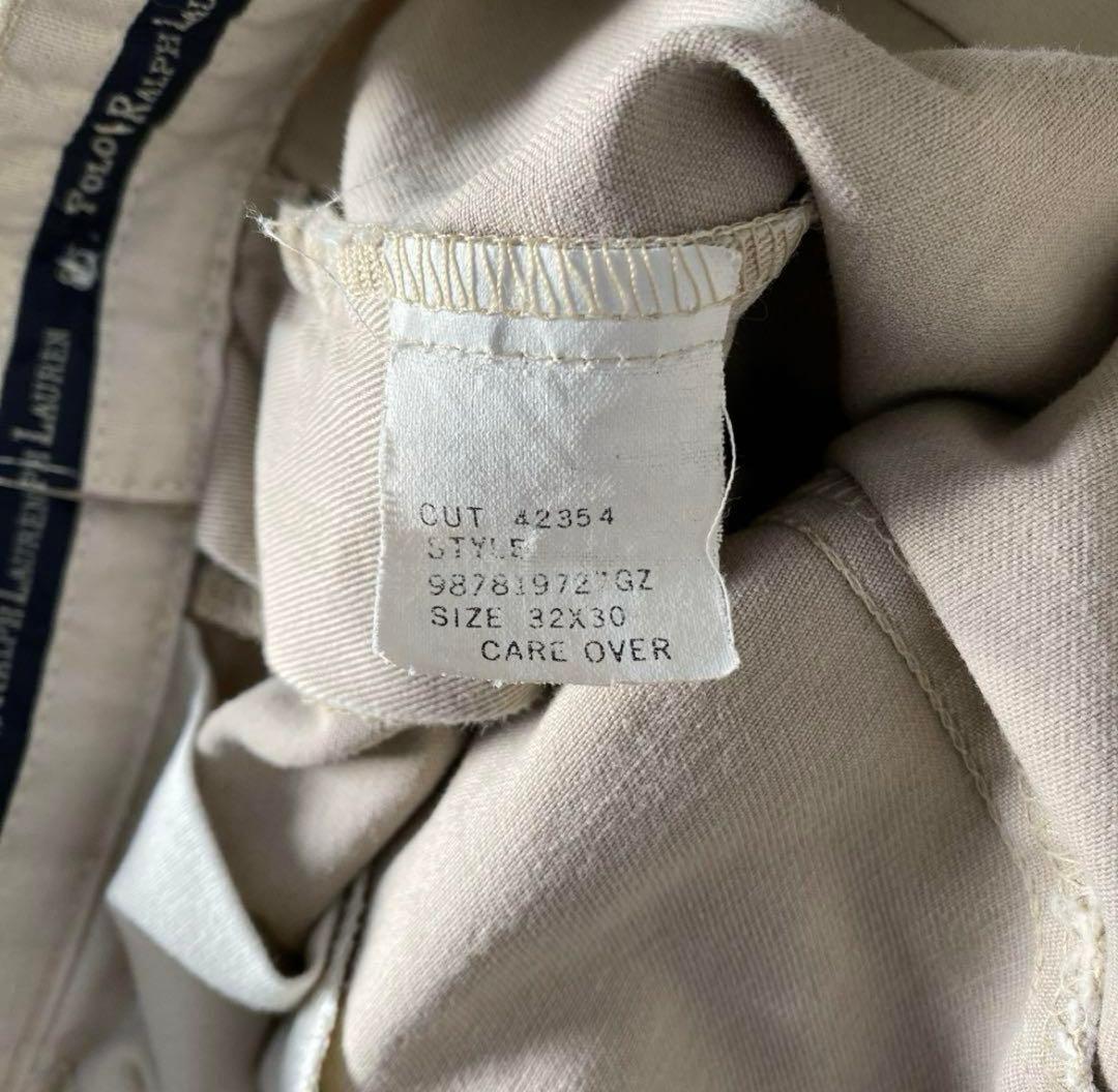 90's Polo Ralph Lauren ポロチノ ベージュ USA W32