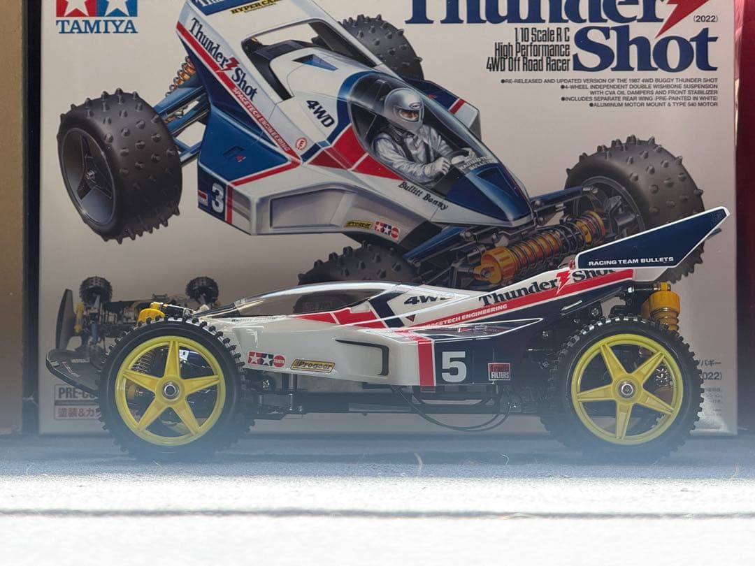 タミヤサンダーショットボディ搭載セイントドラゴン2021シャーシ、メカ・OP他付