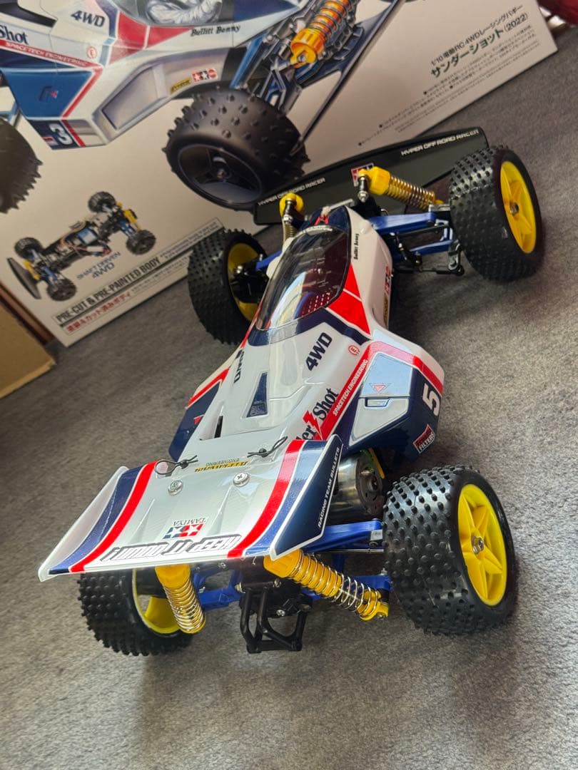 タミヤサンダーショットボディ搭載セイントドラゴン2021シャーシ、メカ・OP他付