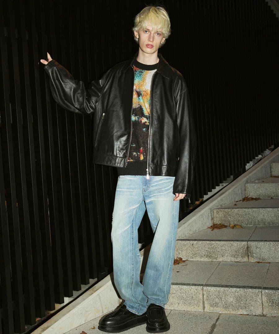 【25AW】メゾンスペシャル 新作レザーライダース 黒 未使用 39,600円