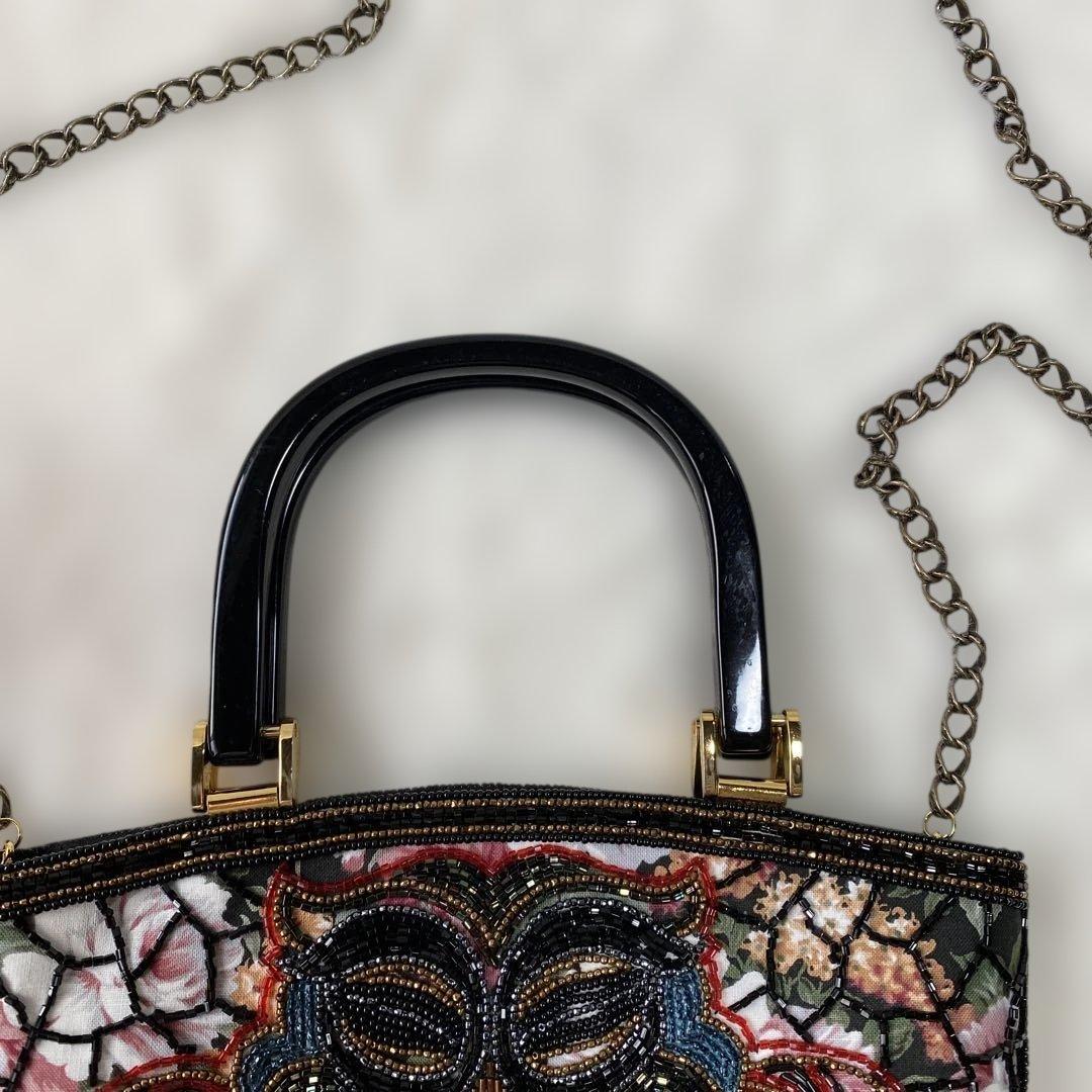 香鳥屋 ビーズバッグ パーティバッグ 和装バッグ 結婚式 ドレス