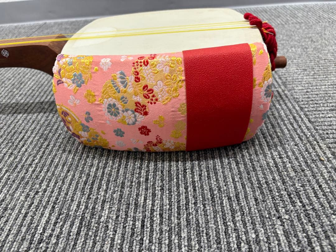 三味線 本体 花柄装飾 3弦 和楽器
