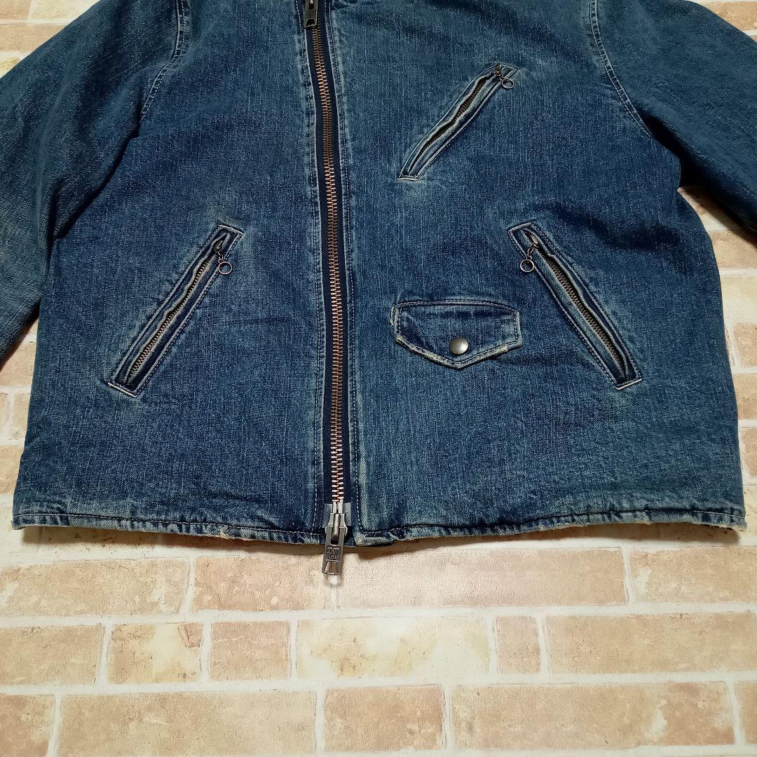 SCHOTT ショット　デニム　ライダースジャケット 古着 ダメージ加工