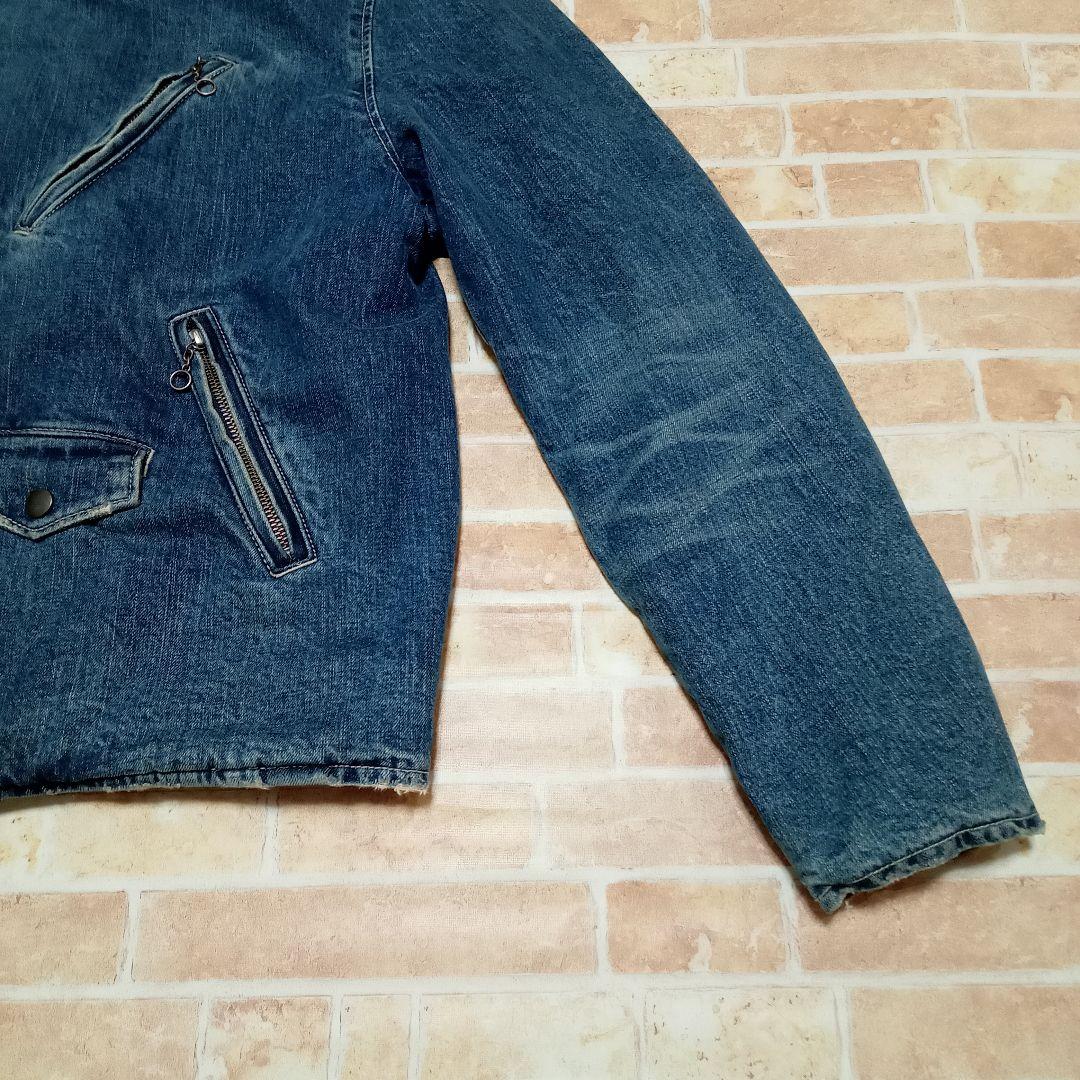 SCHOTT ショット　デニム　ライダースジャケット 古着 ダメージ加工