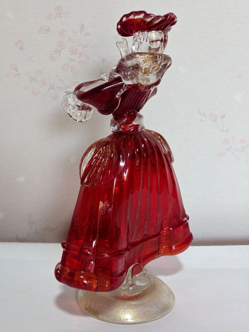 ♦️ムラーノ島 ムラーノグラス 婦人像人形 イタリア製 ベネチア 美術品骨董品