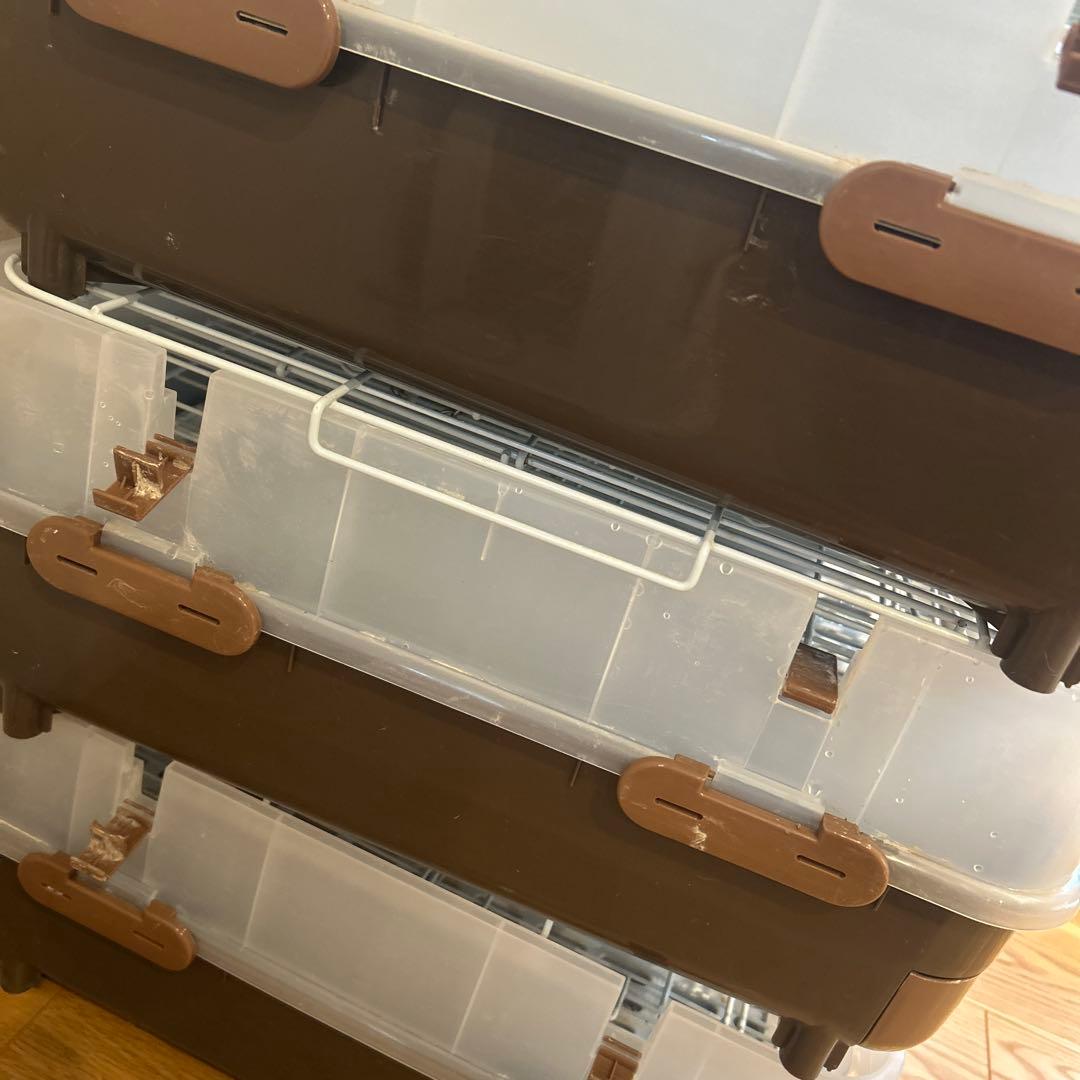 うさぎケージ　ミニマルランド　うさぎのかんたんおそうじケージ　ブラウンH60