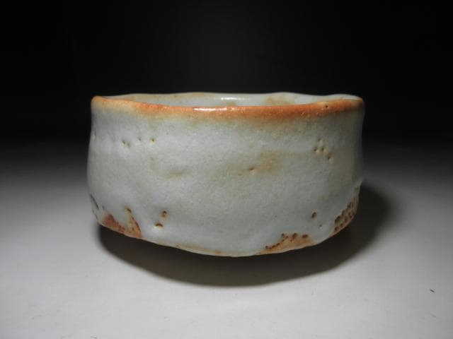 人間国宝 加藤孝造 志野茶碗／二代黒田陶々庵 識【窓のいろ】／共箱 共布 栞付