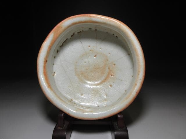 人間国宝 加藤孝造 志野茶碗／二代黒田陶々庵 識【窓のいろ】／共箱 共布 栞付