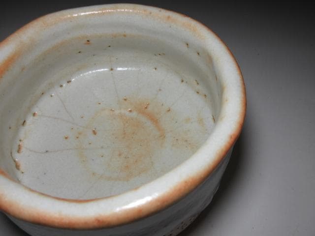 人間国宝 加藤孝造 志野茶碗／二代黒田陶々庵 識【窓のいろ】／共箱 共布 栞付