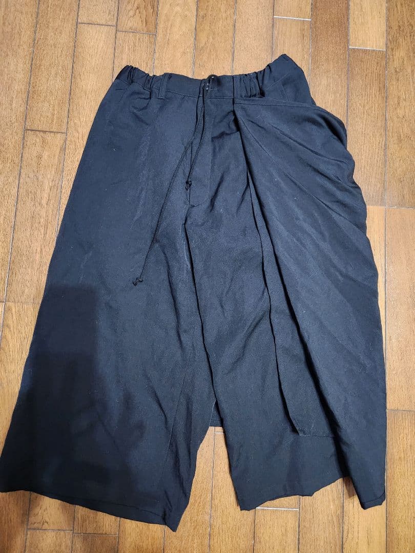 YOJIYAMAMOTO B　黒 サルエルパンツ 　サイズ1　ハーフパンツ