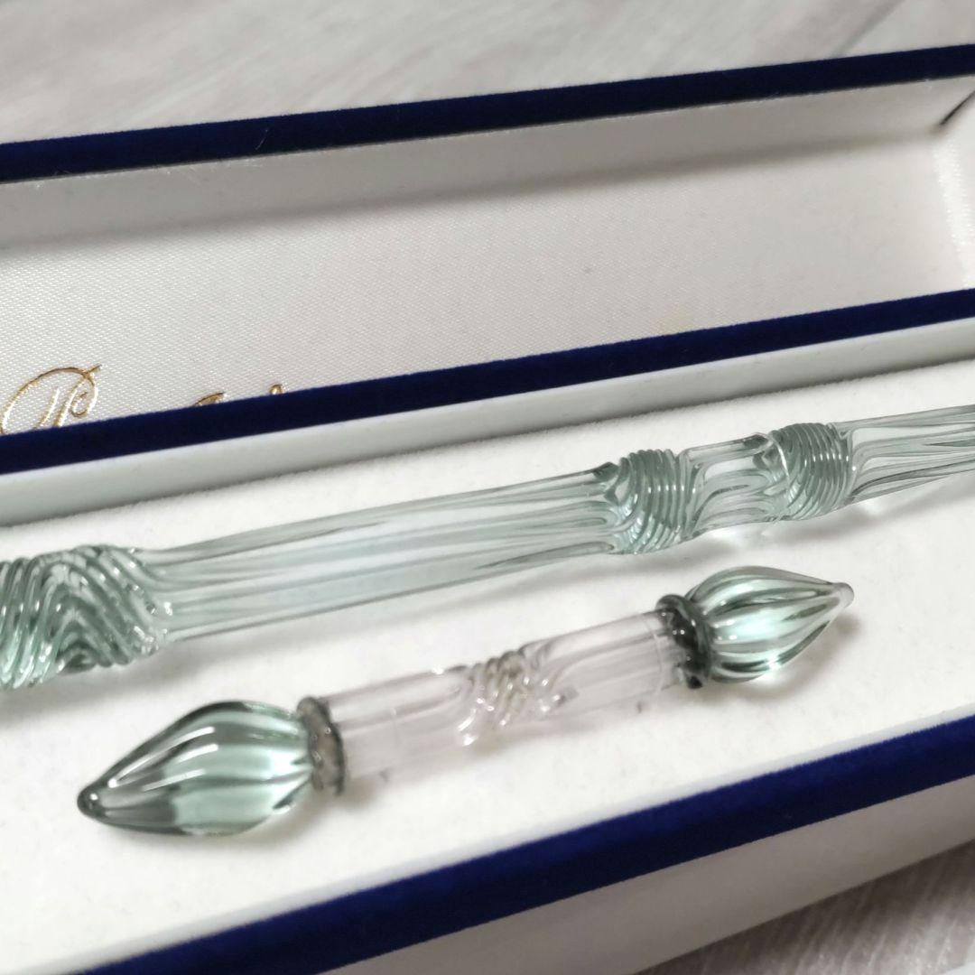 未使用品(テグスつき)佐瀬勇さん作ガラスペン/佐瀬工業所①