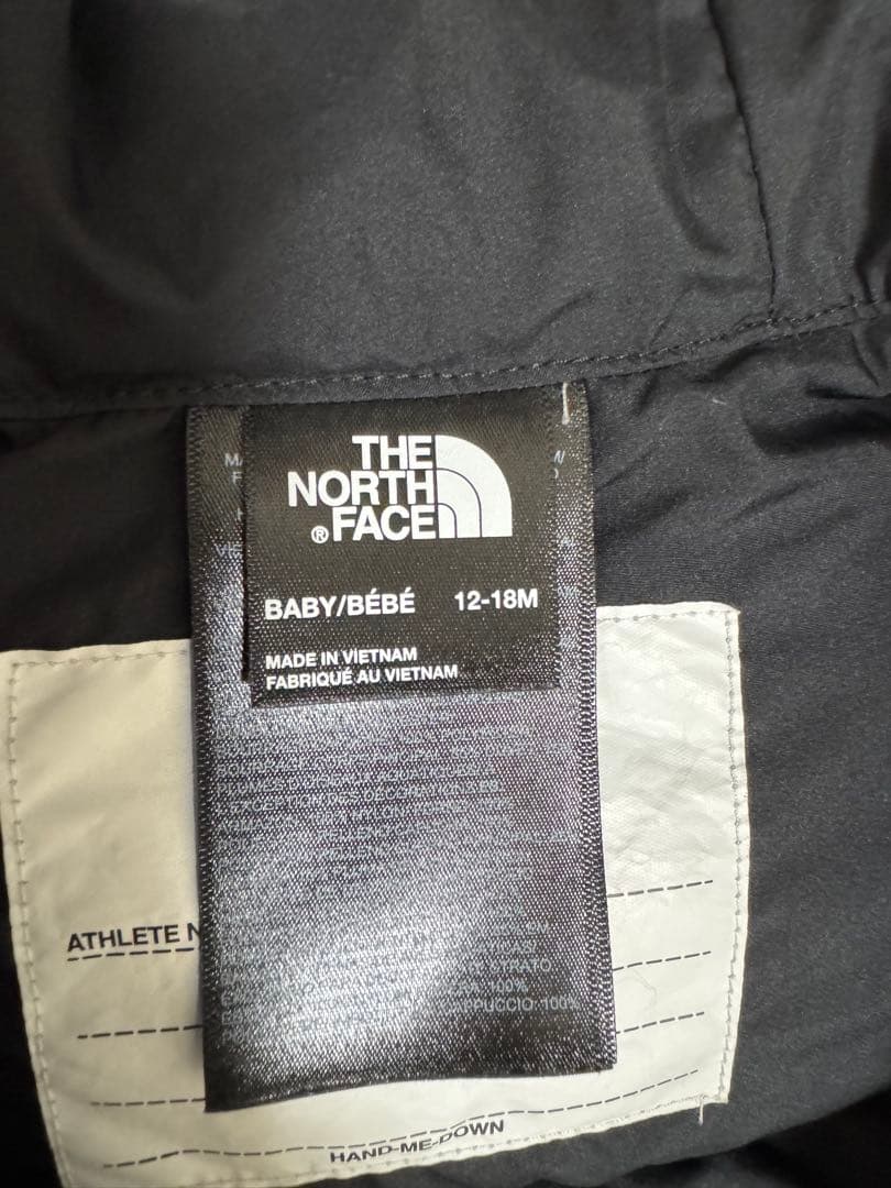 THE NORTH FACE ダウンコート ブラック 700フィル　ベビー９０