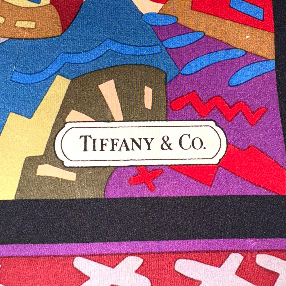 美品TIFFANY &Co. ティファニー シルク Scalf スカーフ