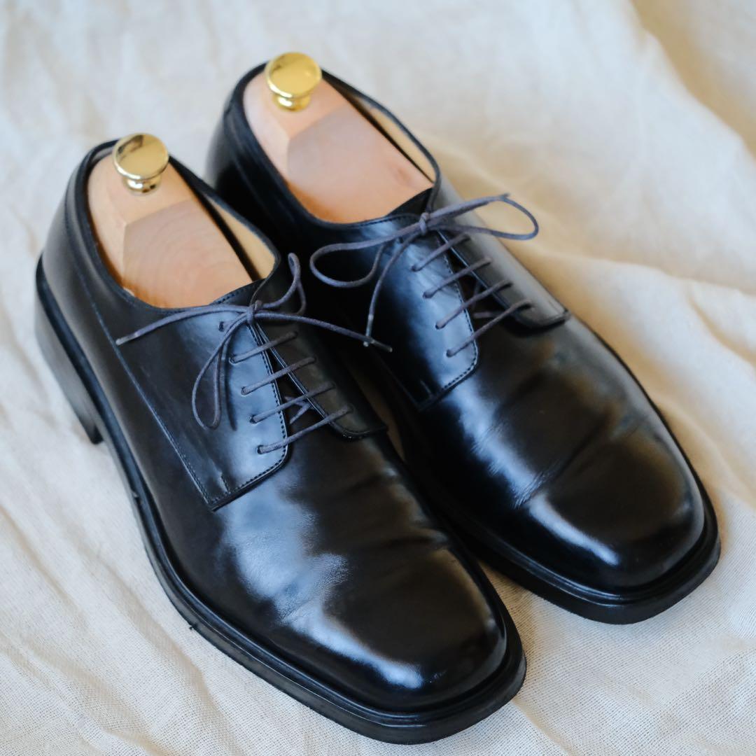 Salvatore FerragamoスクエアプレーントゥSTANFORD黒75