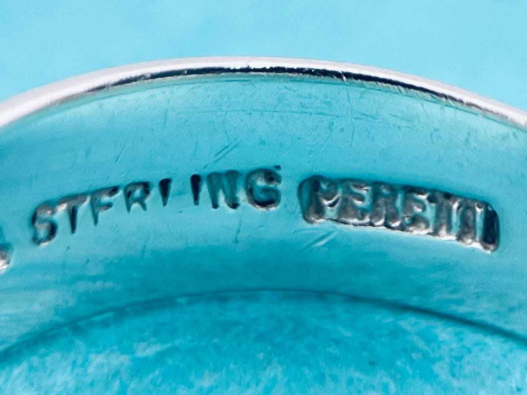 h965 ティファニー　カーブド　ハート　リング　シルバー　925 約8.5号