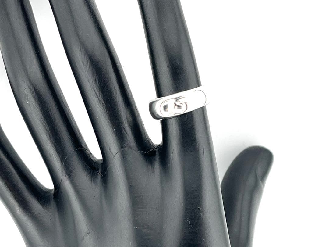 h965 ティファニー　カーブド　ハート　リング　シルバー　925 約8.5号