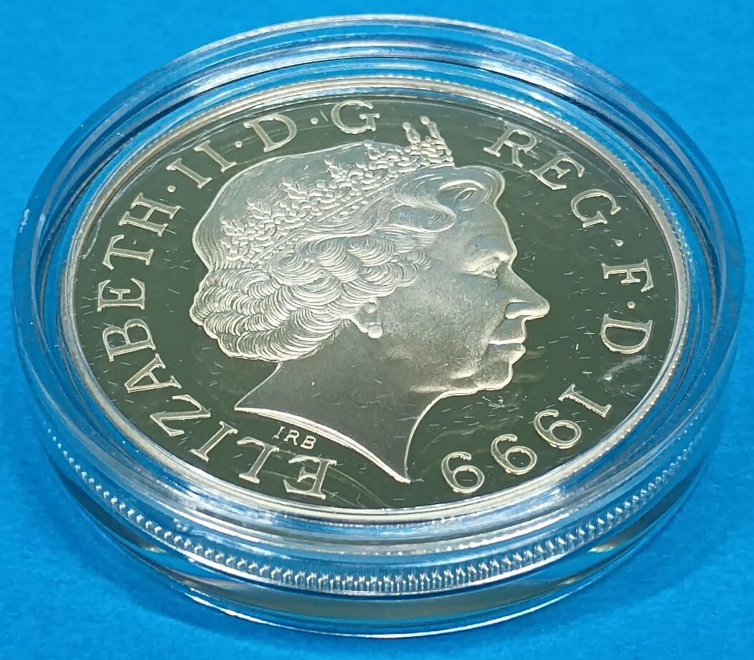 1999年 イギリス ダイアナ妃追悼 5ポンド プルーフ銀貨 (48)