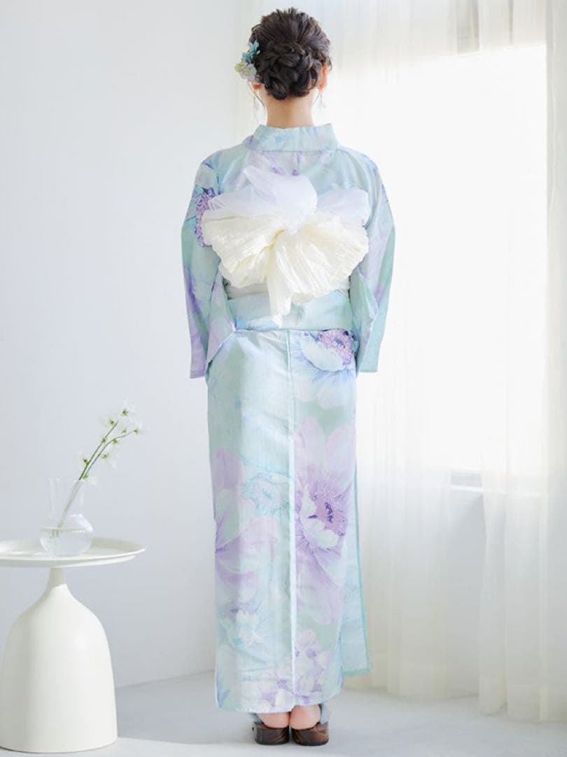 sugar nine 浴衣　ニュアンスフラワーミント牡丹浴衣 浴衣4点セット