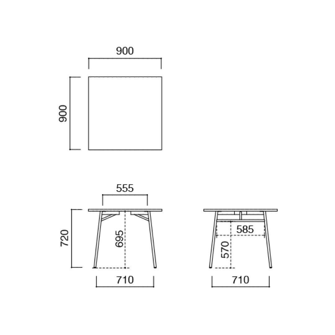 IDEE イデー　マタン　ダイニング　テーブル　900