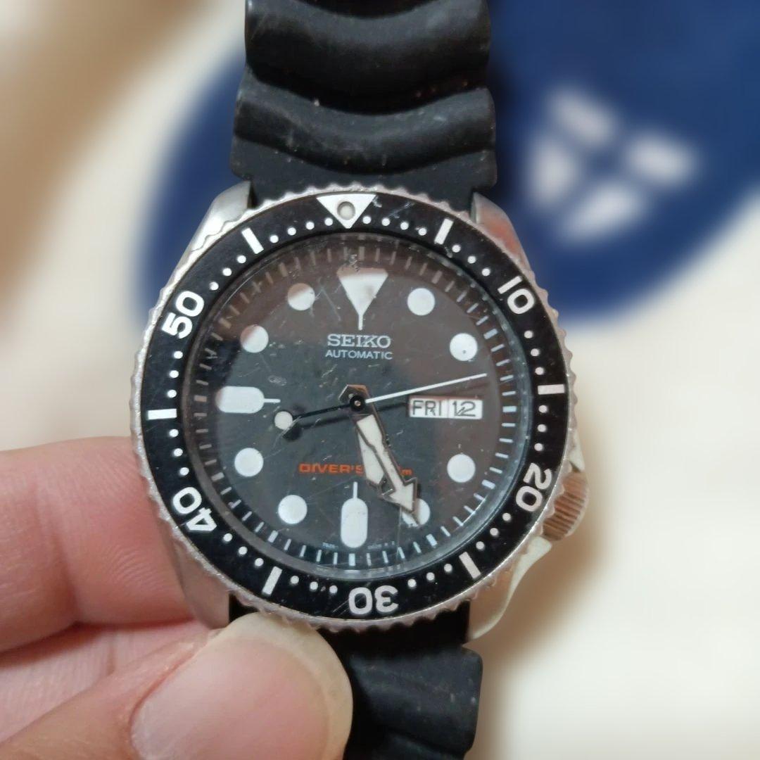 伸*矢様 【ジャンク☆】SEIKO 自動巻きダイバーズウォッチ 黒