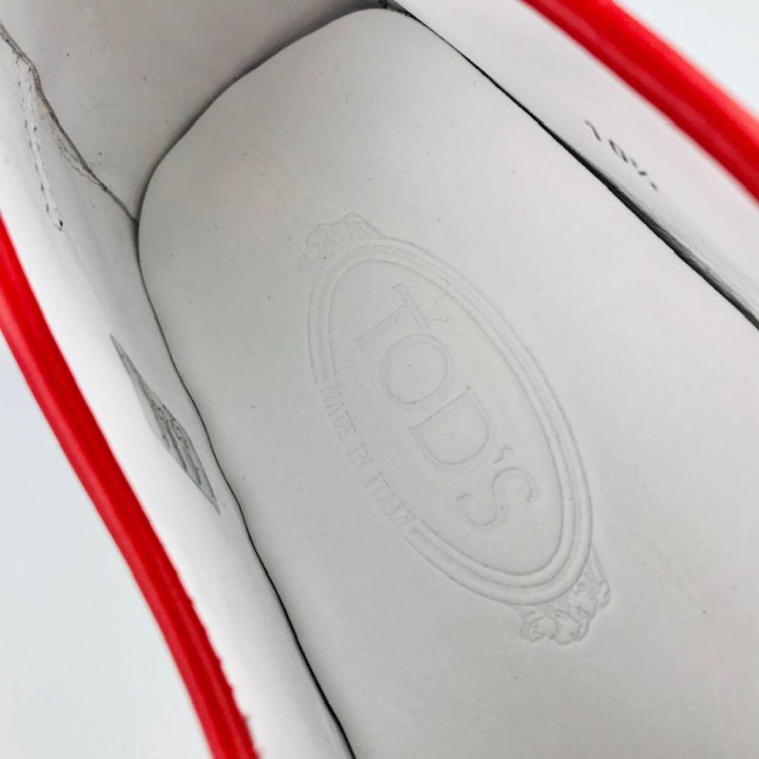 新品未使用★TOD'S・レザー切替 サイドロゴ ドライビングシューズ(10.5)