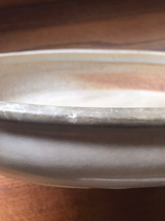 盆栽鉢　超時代希少白泥美しい白い釉薬詳細不明支那鉢和鉢