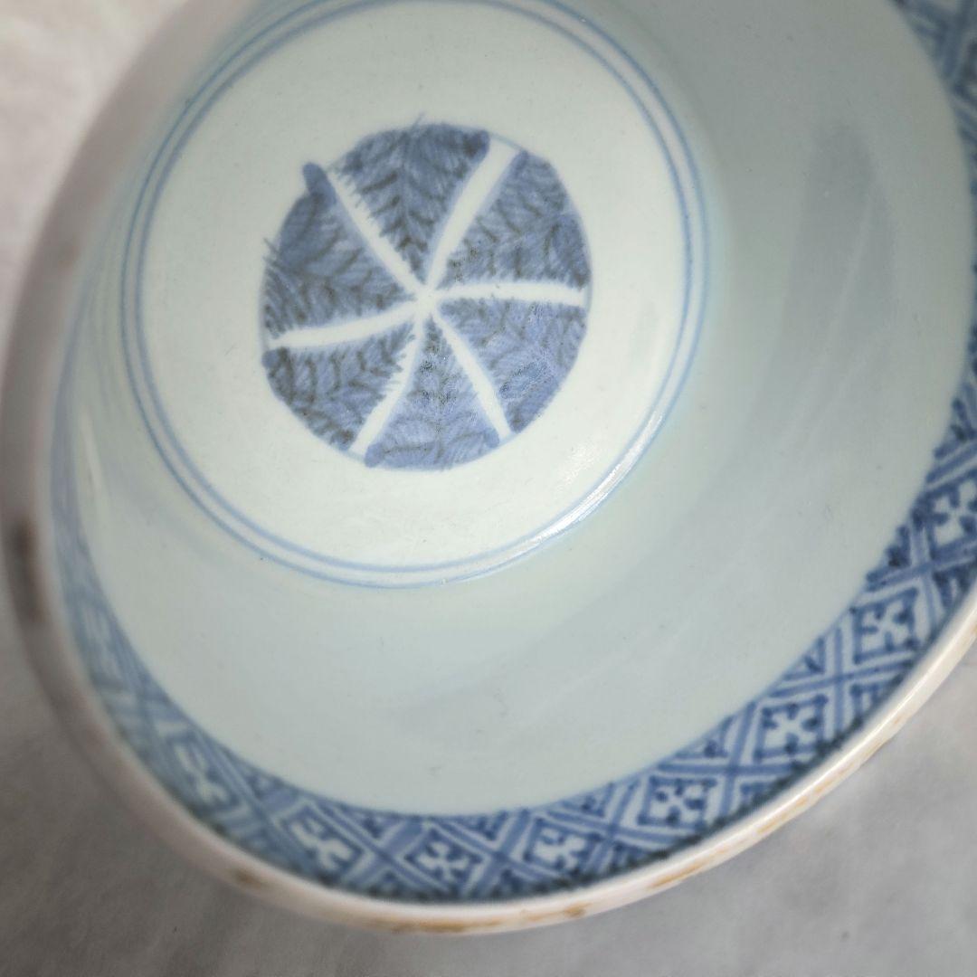 古伊万里　金彩　染付　向付　金唐草　金継ぎ　アンティーク　骨董　江戸