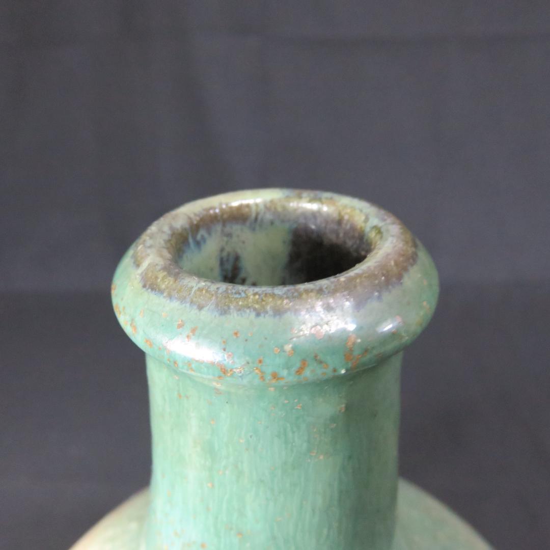 大徳利 笠間 民藝 民芸 酒器 益子 白 緑 古い