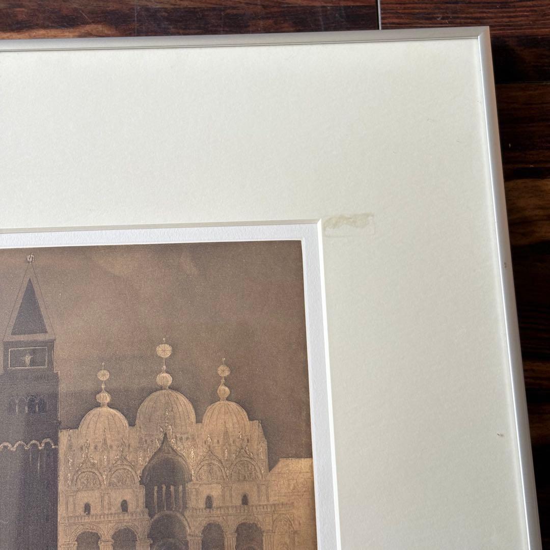 銅版画 Tomono 6/15 額装 サン・マルコ寺院 B