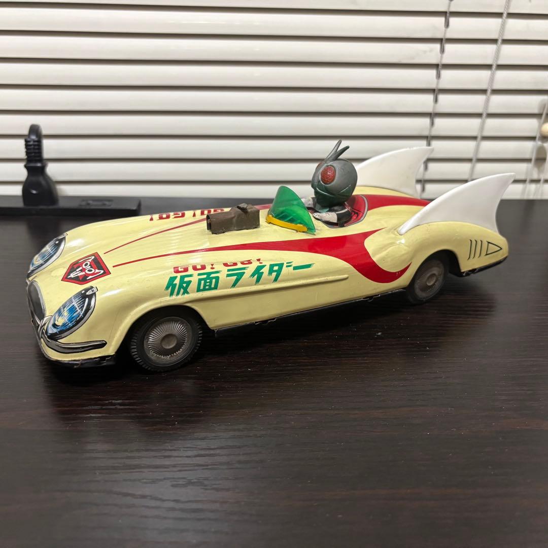 アオシン　ブリキ　Go! Go! 仮面ライダー 玩具　当時