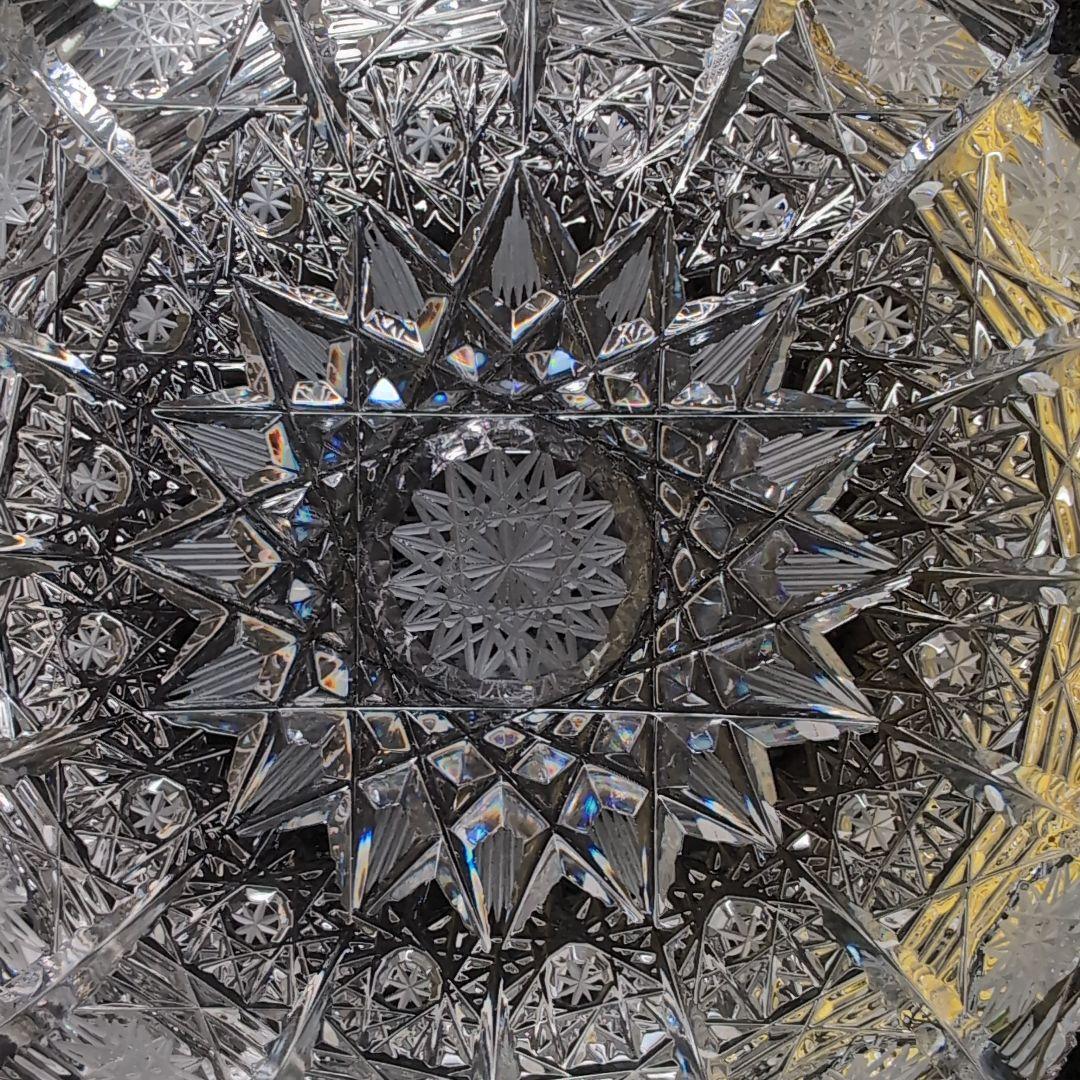 【ボヘミア】高級クリスタル 蓋付きボウル PK500　ハンドメイドカット　ポット